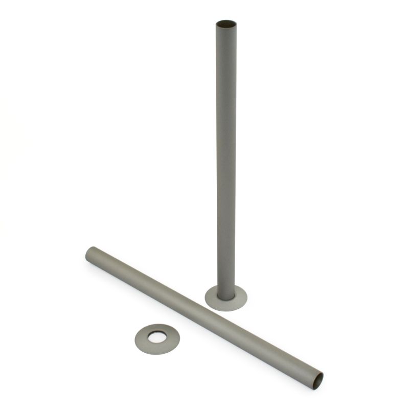 Radiator Pipe Cover Kit 300mm - Matte Metallic Grey