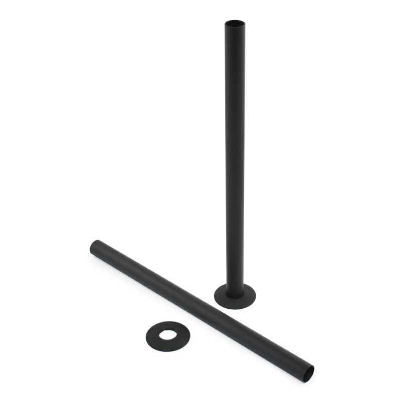 Radiator Pipe Cover Kit 300mm - Textured Black