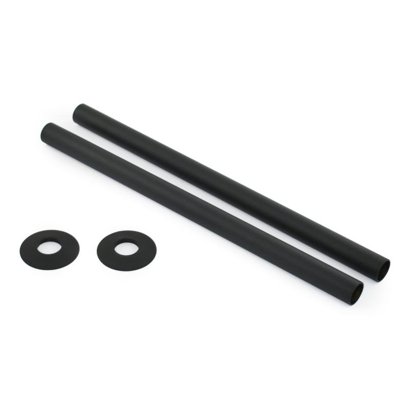 Radiator Pipe Cover Kit 300mm - Textured Black