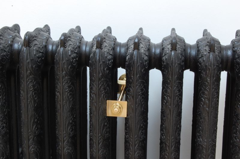 Luxury Cast Iron Radiator Wall Stay - Brushed Brass