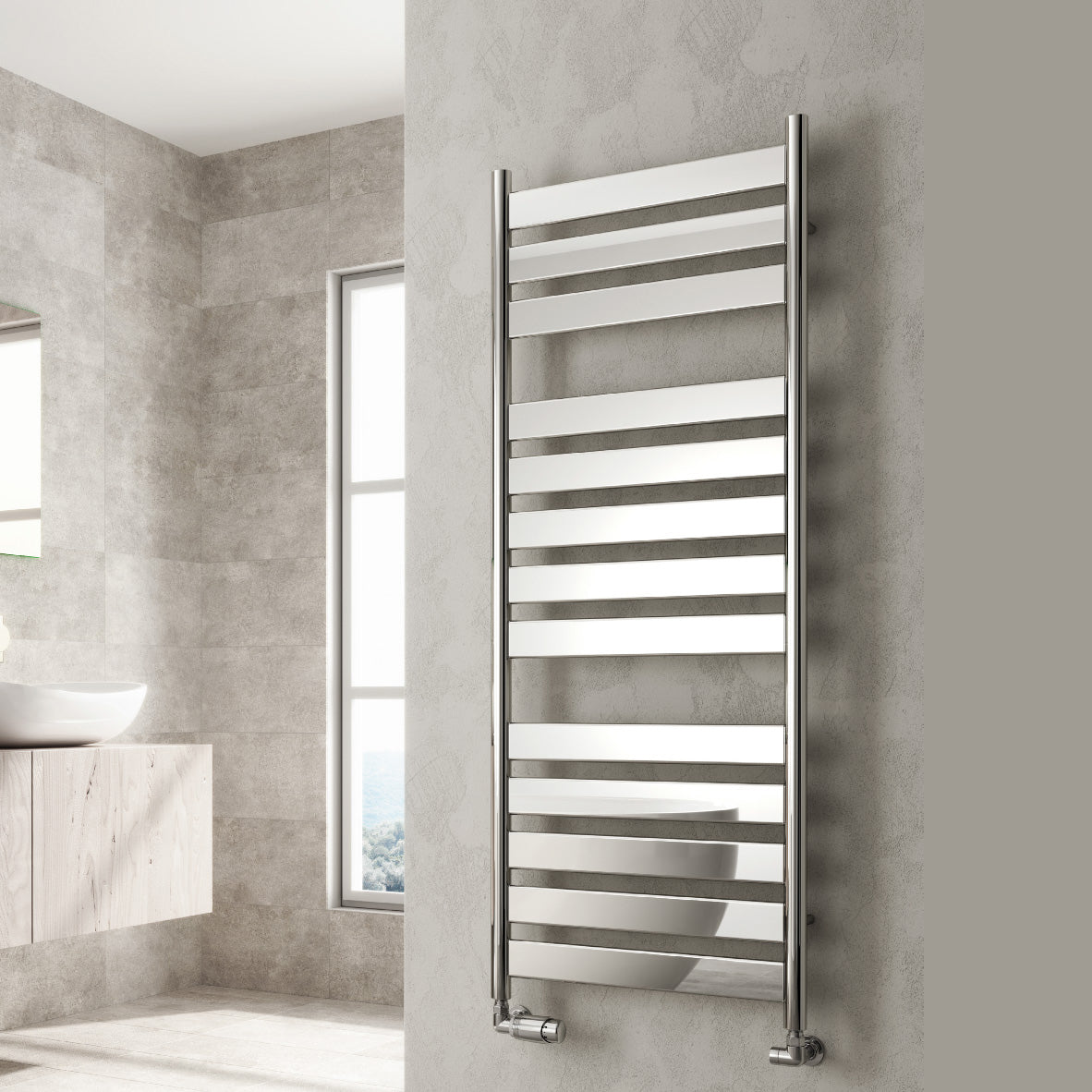 Carpi Electric Heated Towel Rail - Various Sizes - Chrome