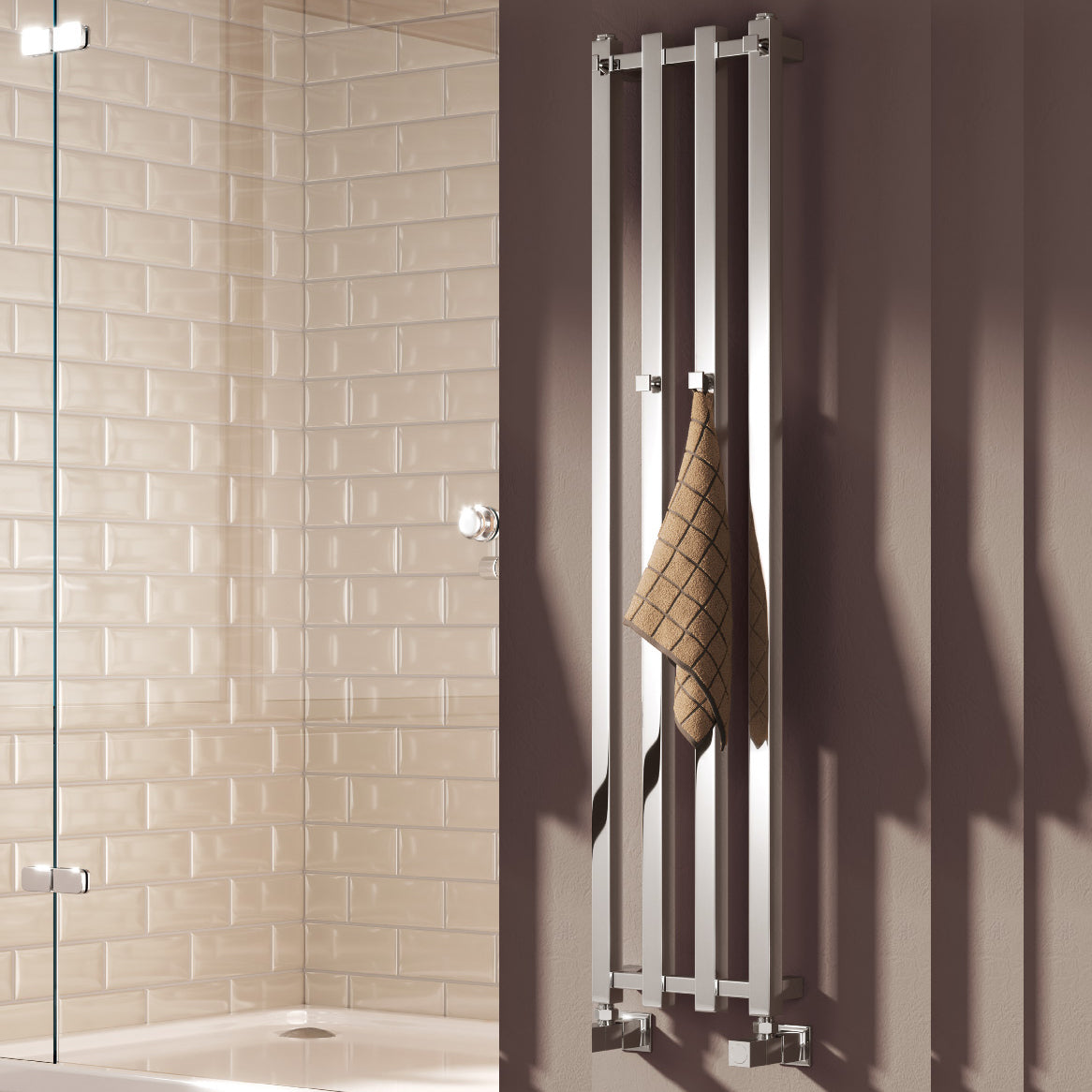 Todi Electric Heated Towel Rail - Various Sizes - Chrome