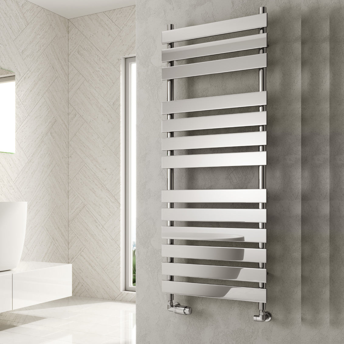 Trento Electric Heated Towel Rail - Various Sizes - Chrome