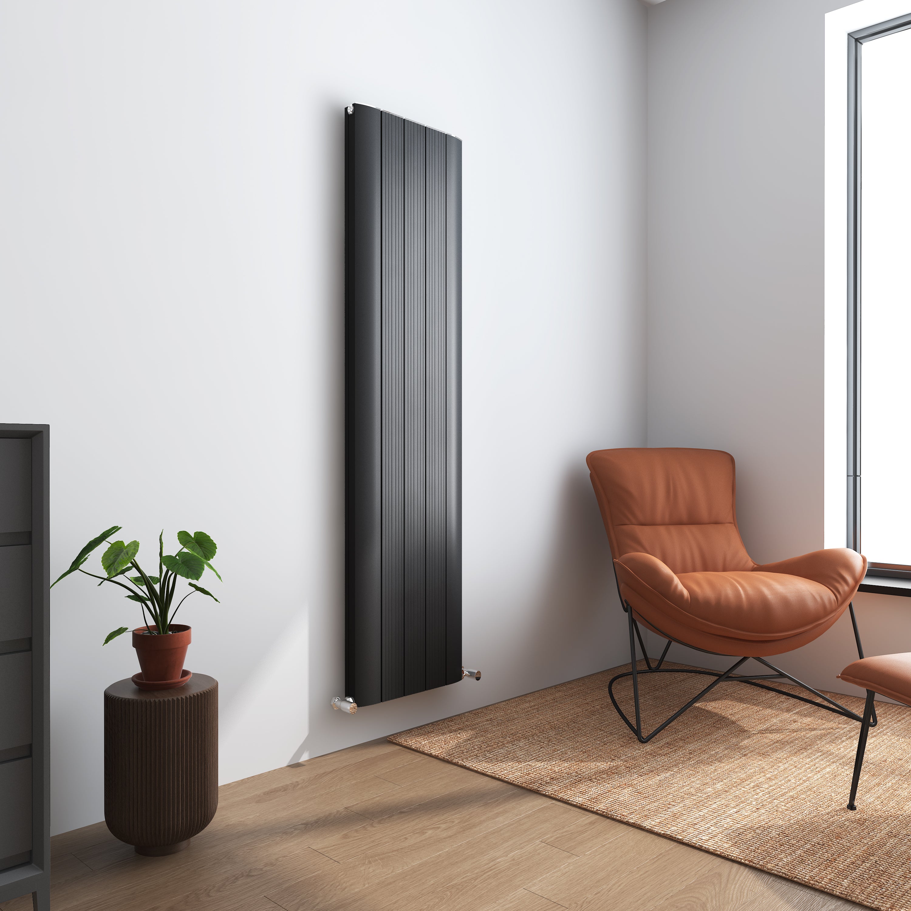 Raiden Vertical Double Aluminium Radiator - Various Sizes - Black – The ...