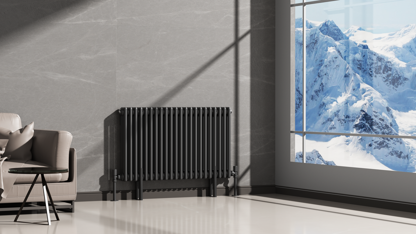 Kolom Horizontal Three Column Radiator - Various Sizes - Black
