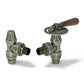 Abbey Lever Manual Radiator Valve Angled - Old English Brass