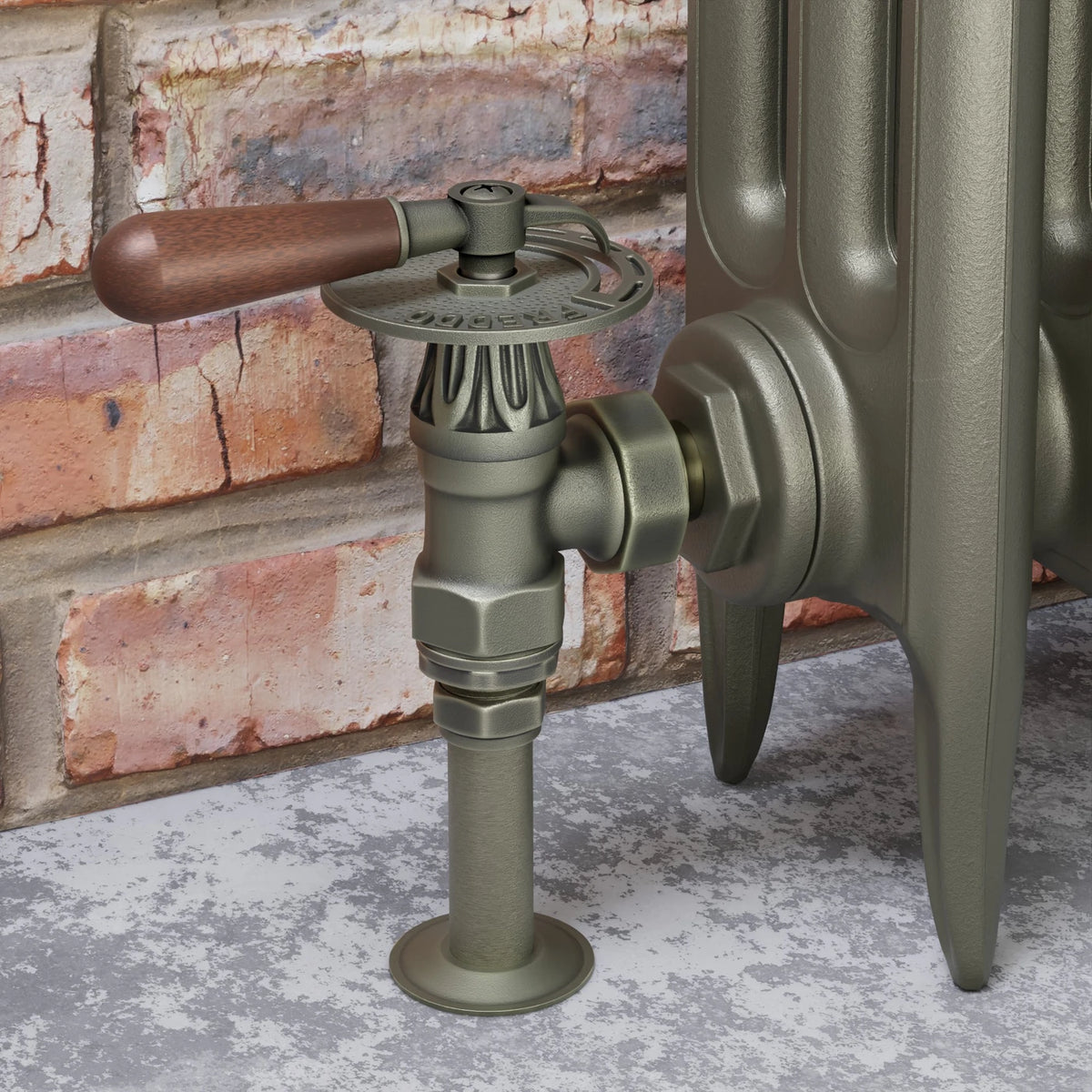 Abbey Lever Manual Radiator Valve Angled - Old English Brass