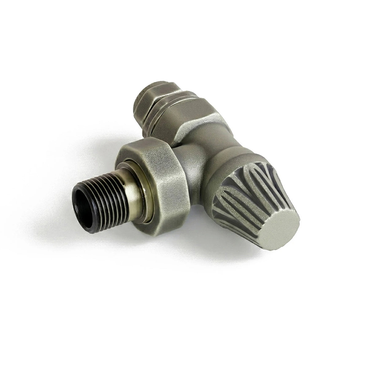 Abbey Manual Radiator Valve Angled - Old English Brass