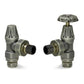 Abbey Manual Radiator Valve Angled - Old English Brass