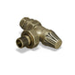 Abbey Thermostatic Radiator Valve Angled - Old English Brass
