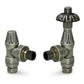 Abbey Thermostatic Radiator Valve Angled - Old English Brass