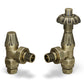 Abbey Thermostatic Radiator Valve Angled - Old English Brass