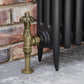 Abbey Thermostatic Radiator Valve Angled - Old English Brass