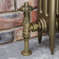 Abbey Thermostatic Radiator Valve Angled - Old English Brass
