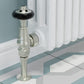 Admiral Thermostatic Radiator Valve Angled - Satin Brushed Nickel