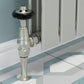 Admiral Thermostatic Radiator Valve Angled - Satin Brushed Nickel