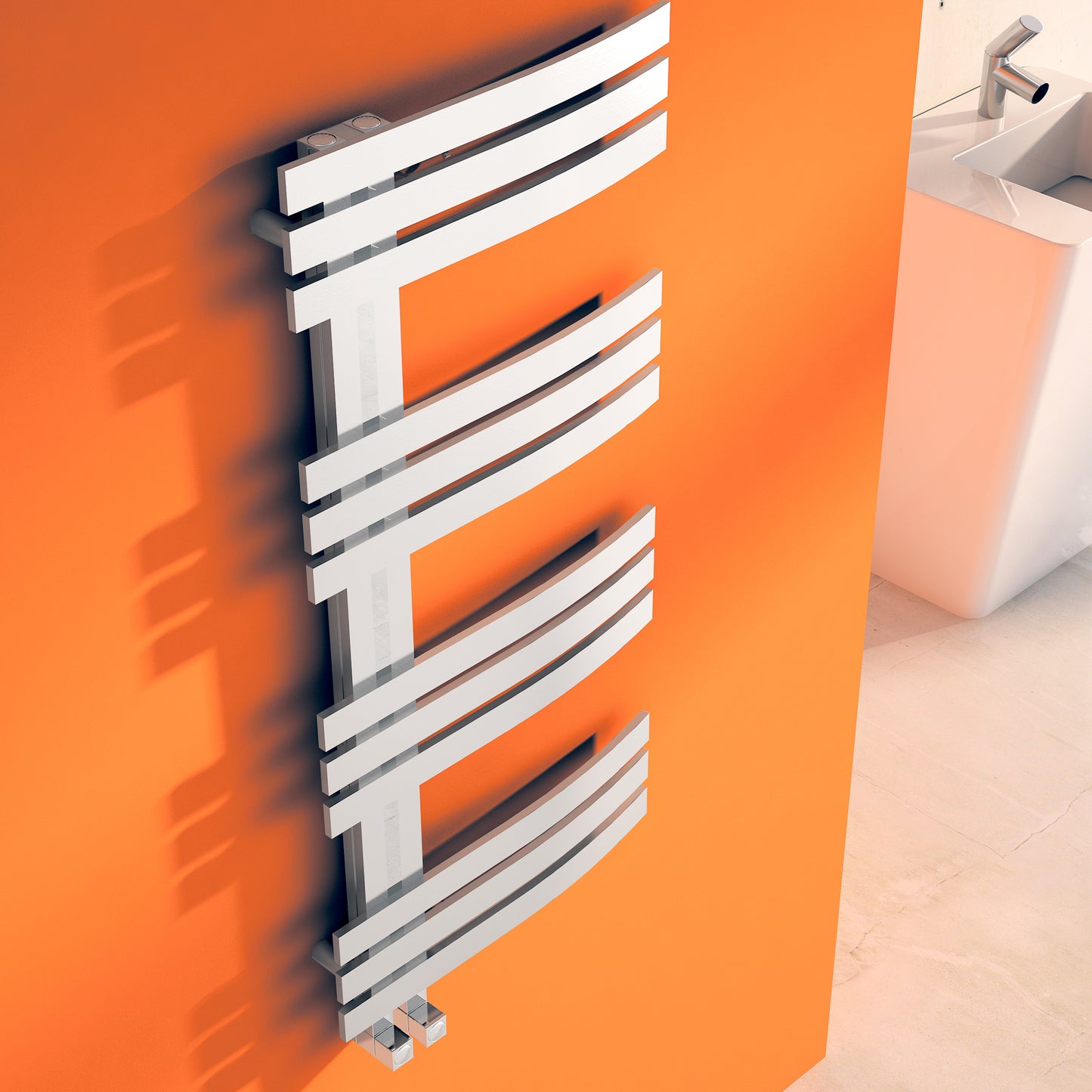Adore Stainless Steel Heated Towel Rail 1000mm x 500mm - Various Colours