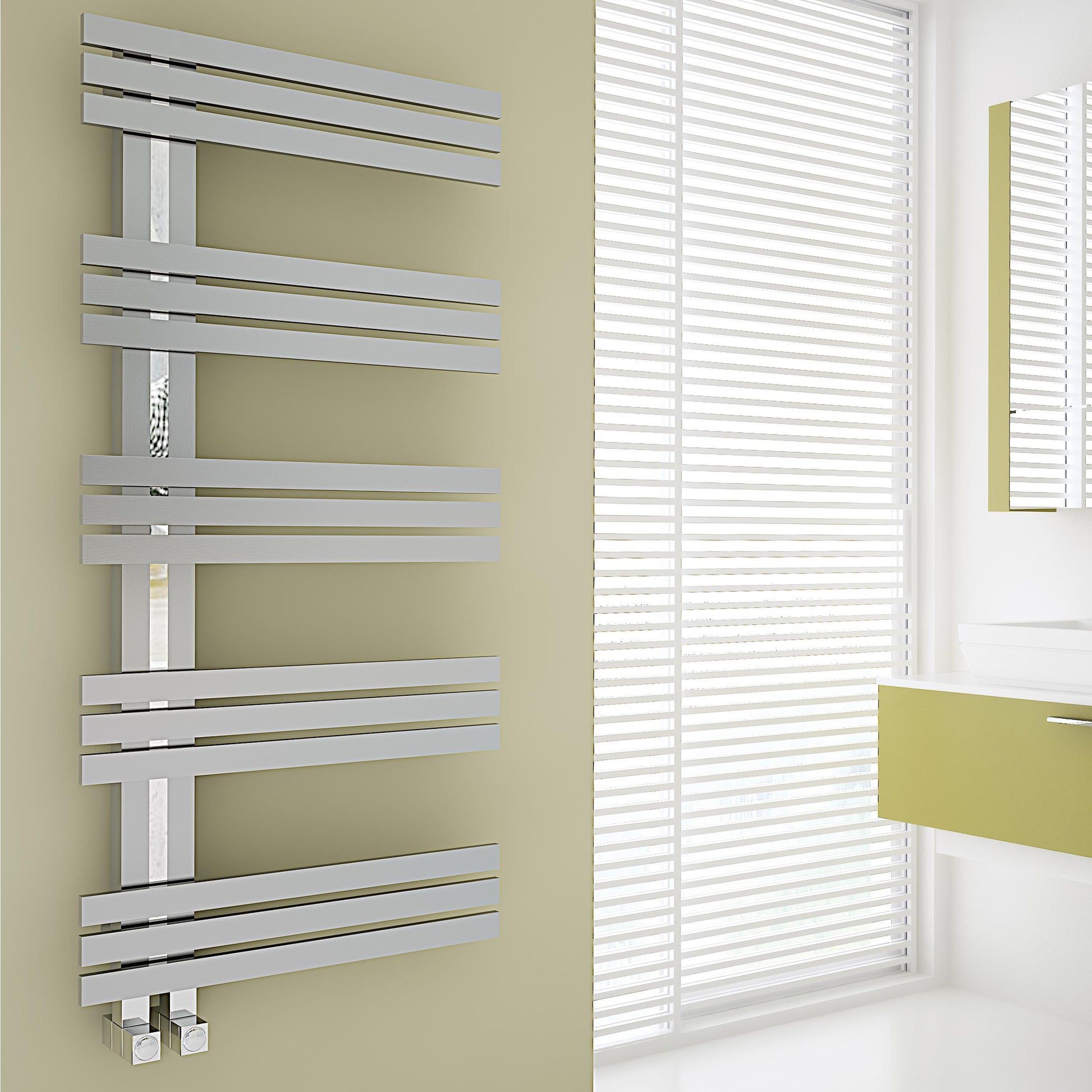 Alias Stainless Steel Heated Towel Rail 1000mm x 500mm Various
