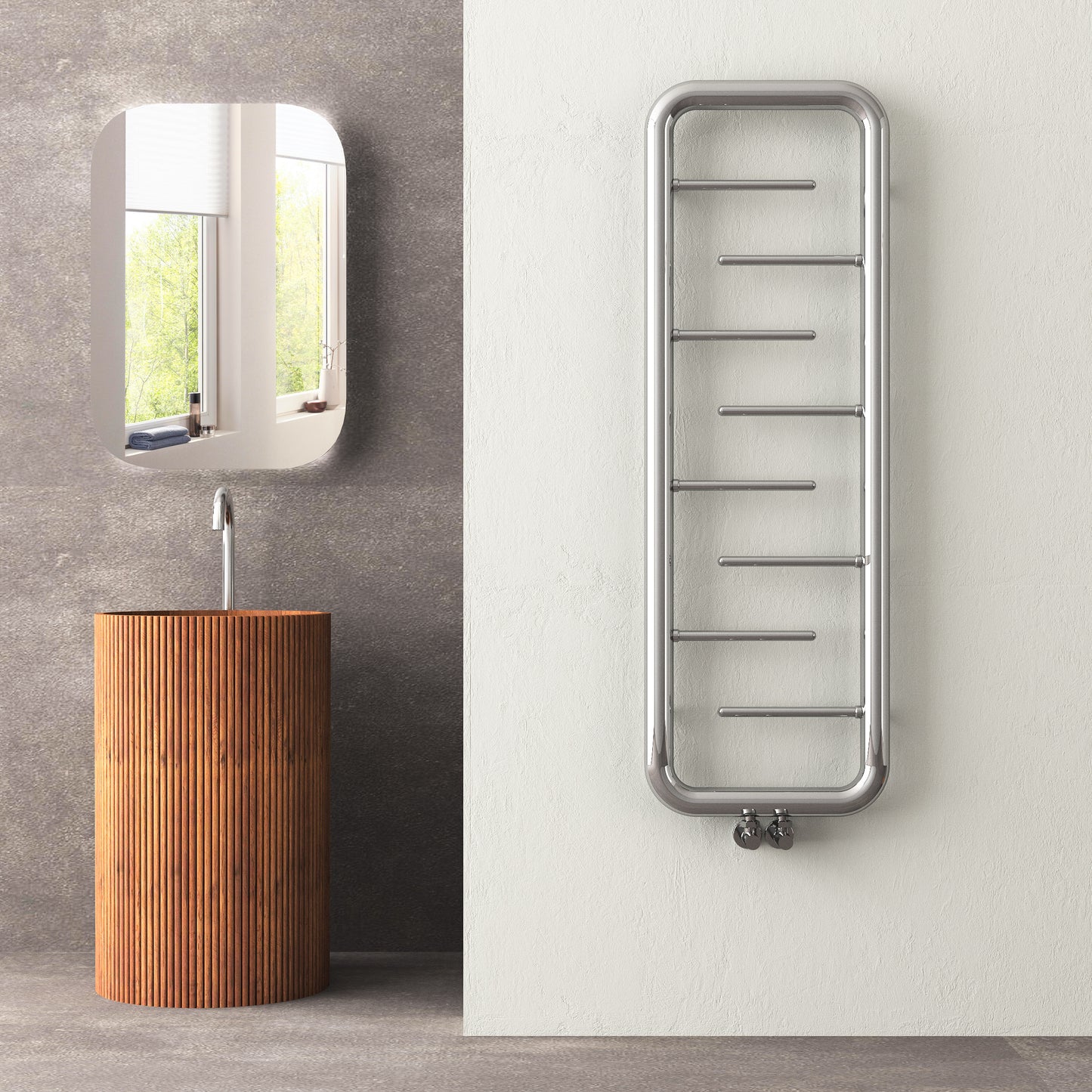 Aren Stainless Steel Heated Towel Rail - Various Colours + Sizes