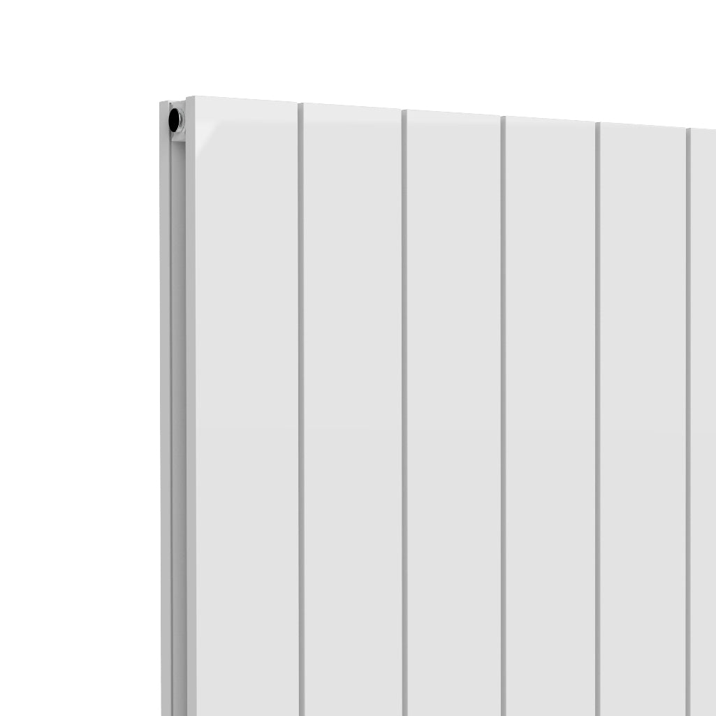 Kamari Vertical Double Aluminium Radiator 1800mm Tall White Vari