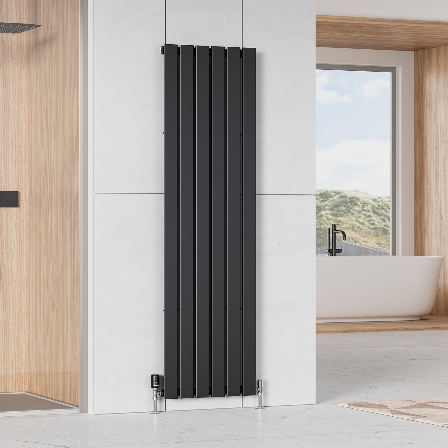 Consol Vertical Single Radiator - Various Sizes - Anthracite