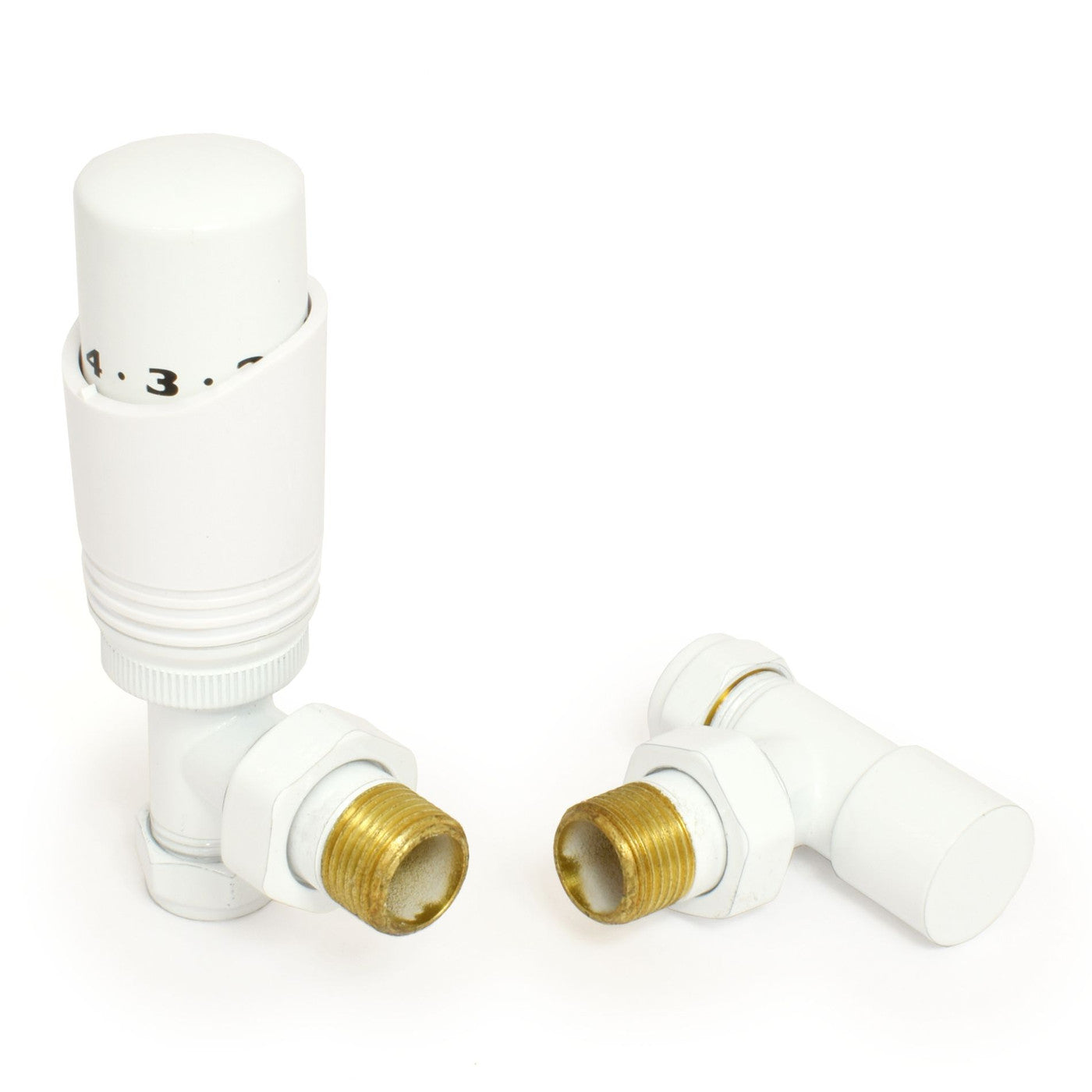 Classic Thermostatic Radiator Valve - Angled - White