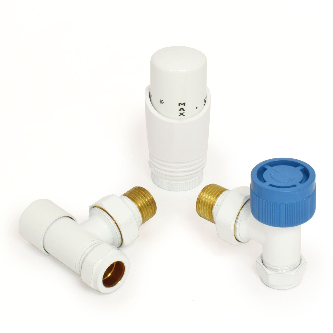 Classic Thermostatic Radiator Valve - Angled - White