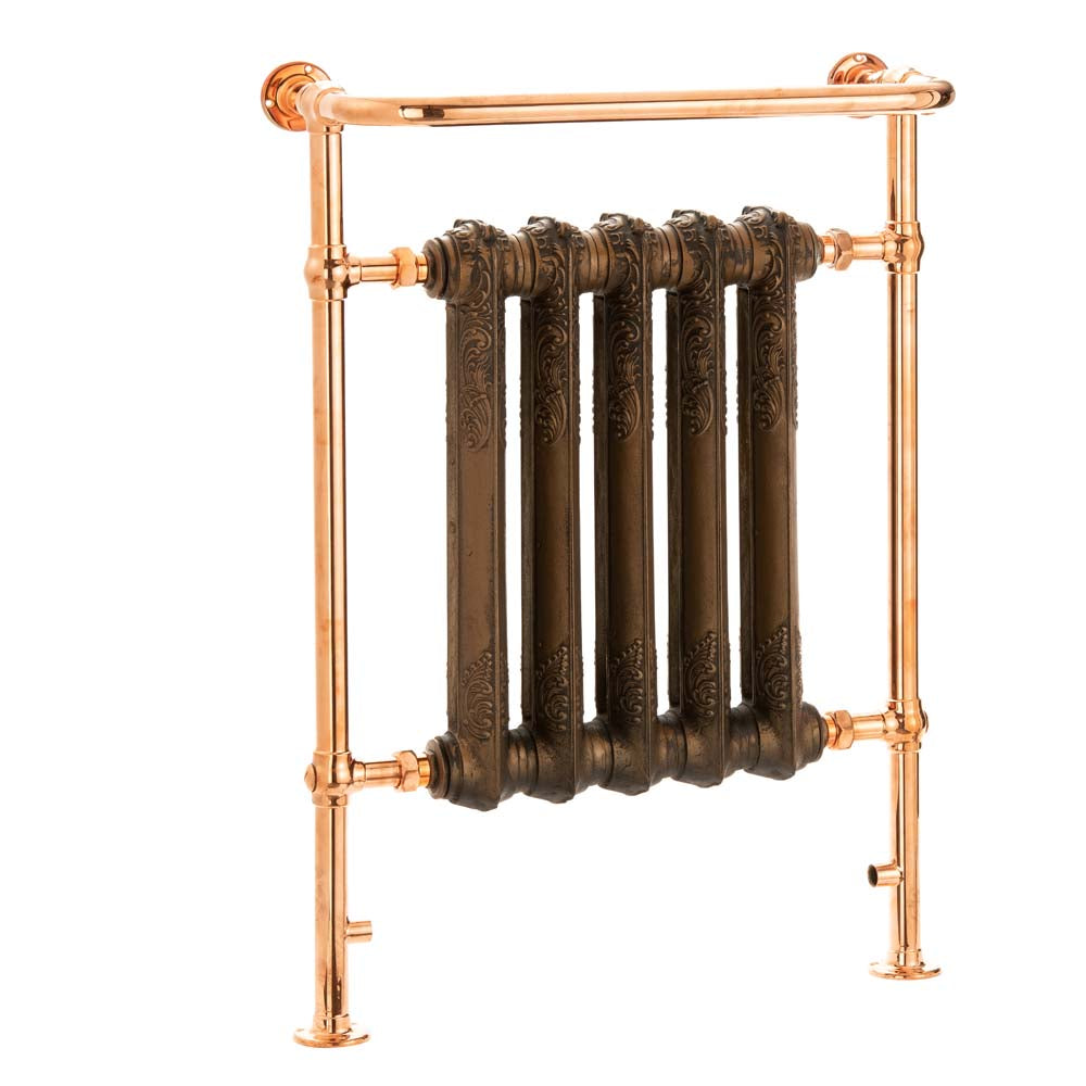Rococo Cast Iron Decorative Towel Rail - 963 x 673 - Copper Frame - Various Colours