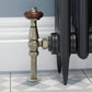 Oakfield Traditional Manual Radiator Valve Angled - Antique Brass