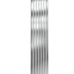 Flox Vertical Single Radiator - 1800mm Tall - Polished Stainless Steel - Various Sizes