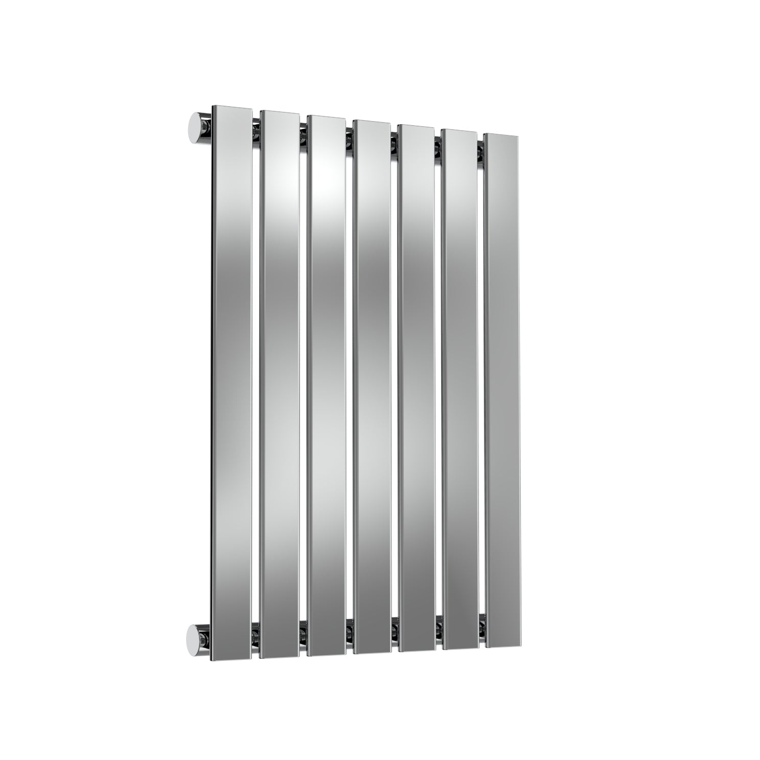 Flox Horizontal Single Radiator - 600mm Tall - Polished Stainless Stee ...
