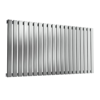 Flox Horizontal Single Radiator - 600mm Tall - Satin Finish - Various Sizes