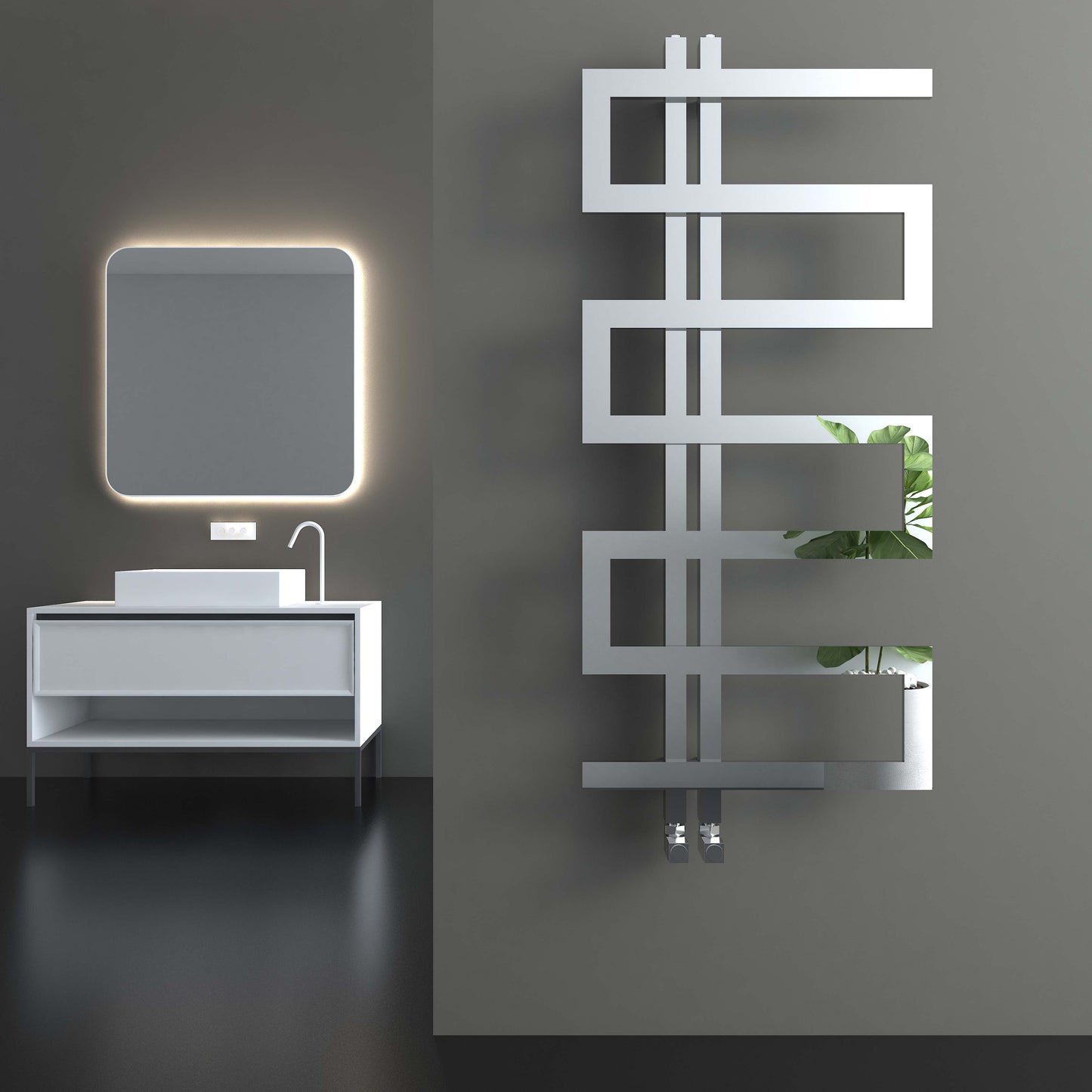 Ibiza Stainless Steel Heated Towel Rail - Various Colours + Sizes