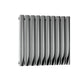 Nerox Horizontal Double Radiator - 600mm Tall - Polished Stainless Steel - Various Sizes