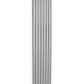 Neval Vertical Double Aluminium Radiator - 1800mm Tall - Polished Aluminium - Various Sizes