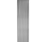 Neval Vertical Double Aluminium Radiator - 1800mm Tall - Polished Aluminium - Various Sizes