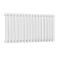 Neval Horizontal Single Aluminium Radiator - 600mm Tall - White - Various Sizes