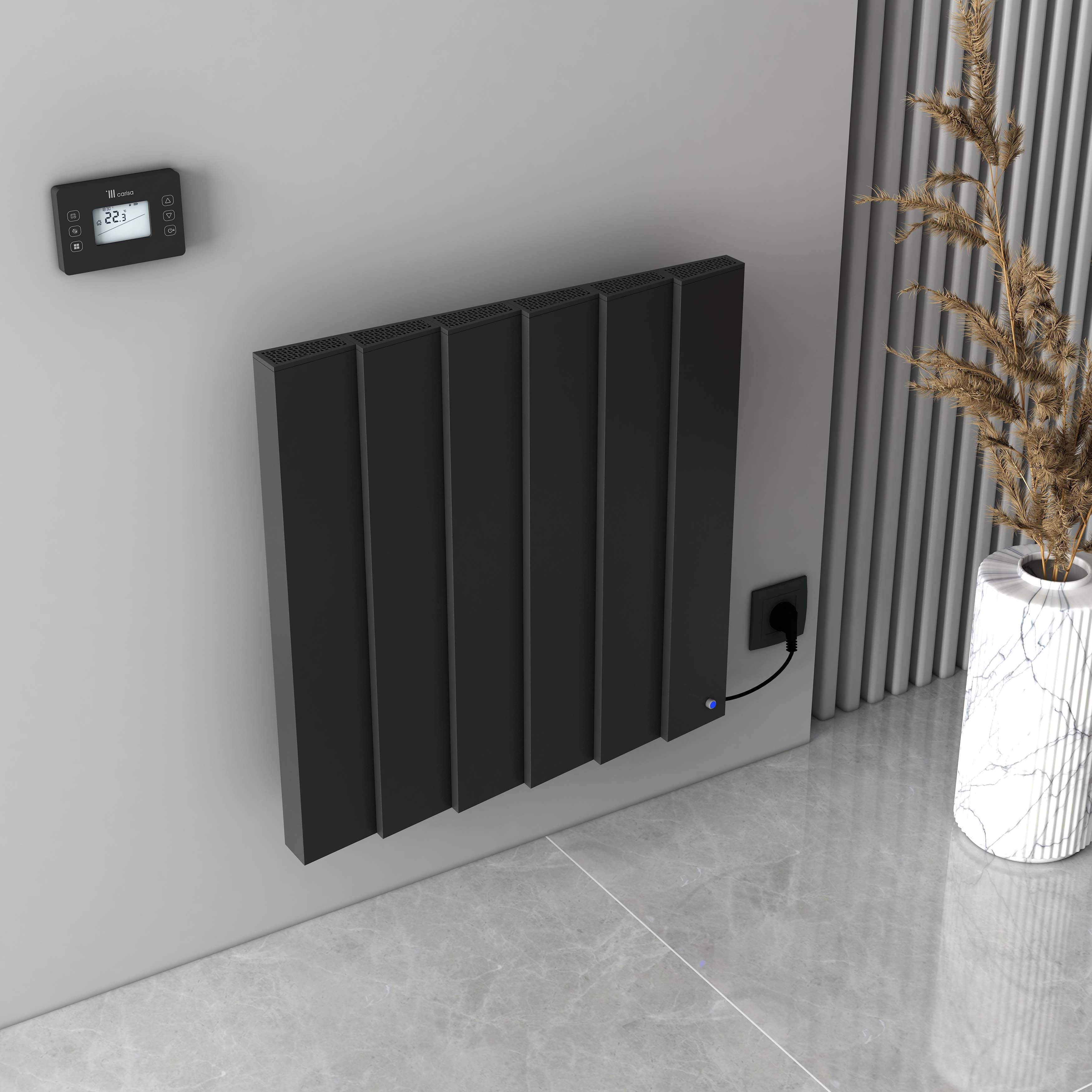Notus Z Electric Horizontal Aluminium Radiator - 600mm Tall - Various ...