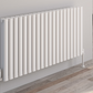 Neval Horizontal Double Aluminium Radiator - 600mm Tall - White