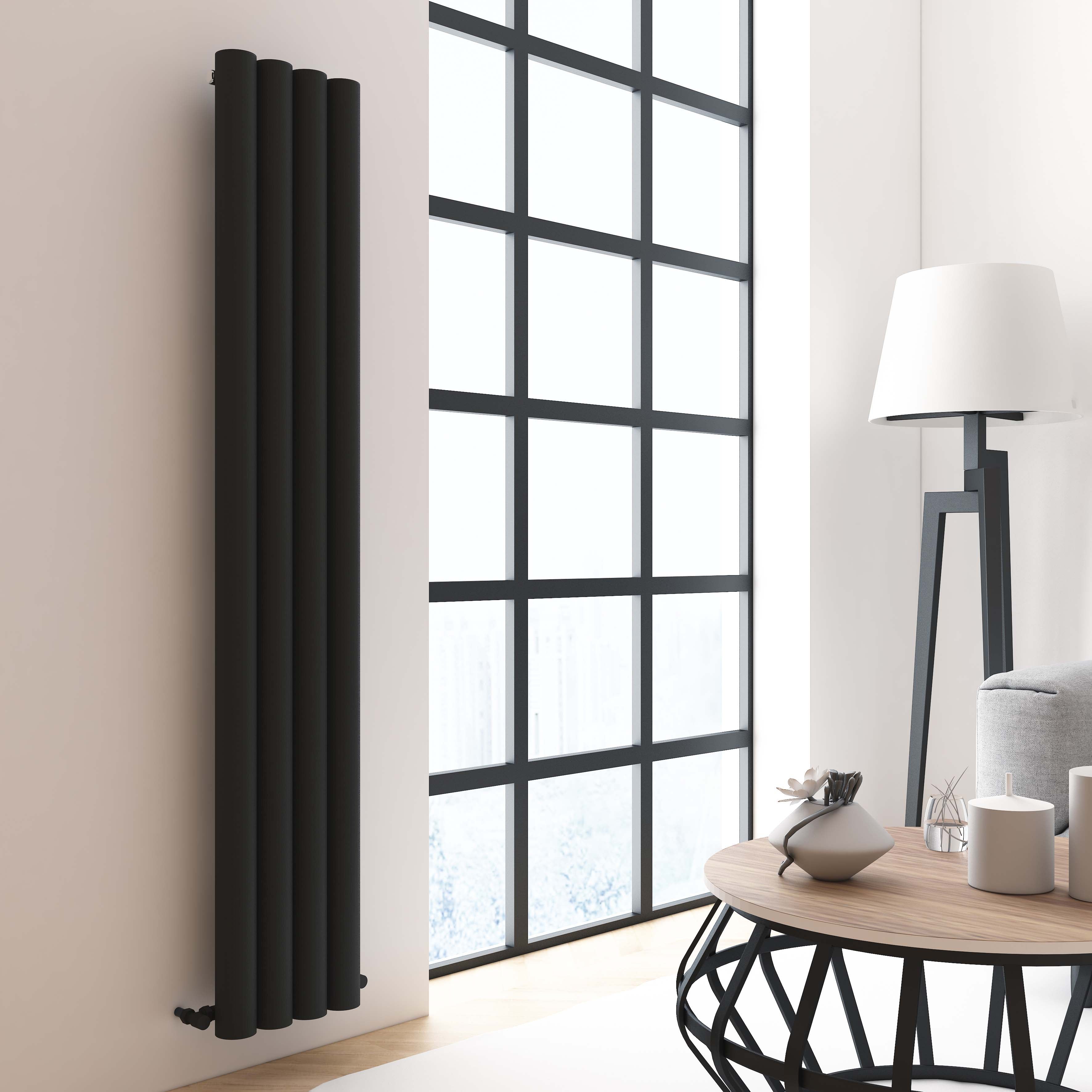 Otto Vertical Aluminium Radiator - 1800mm Tall - Various Colours + Siz ...