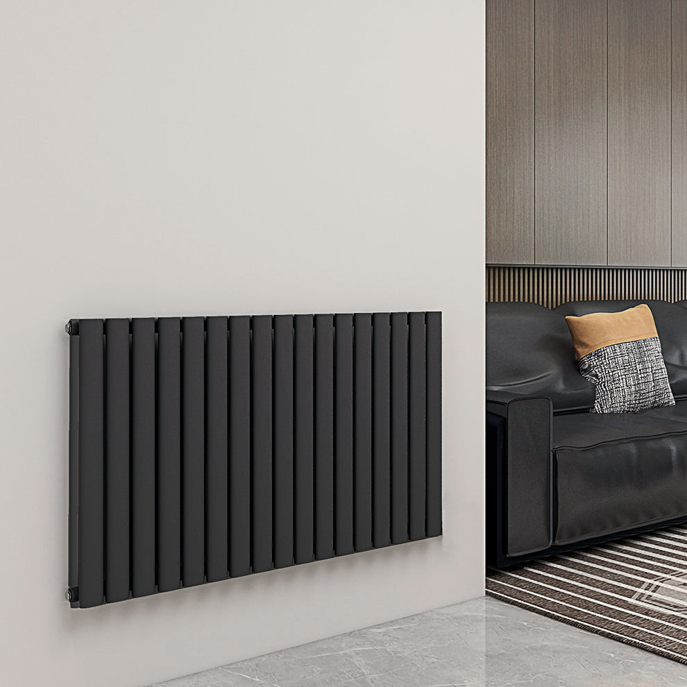 Long Double Radiator Ovale Horizontal Double Column Radiator - Various Sizes - Anthracite ...