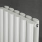 Ovale Vertical Double Column Radiator - Various Sizes - White