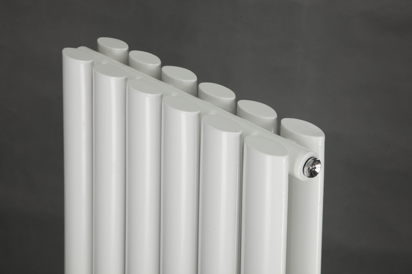 Ovale Vertical Double Column Radiator - Various Sizes - White