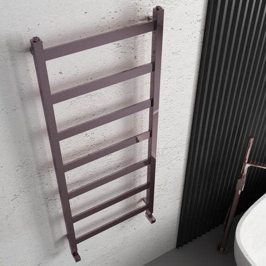 Quadrata Electric Stainless Steel Heated Towel Rail - Various Colours + Sizes