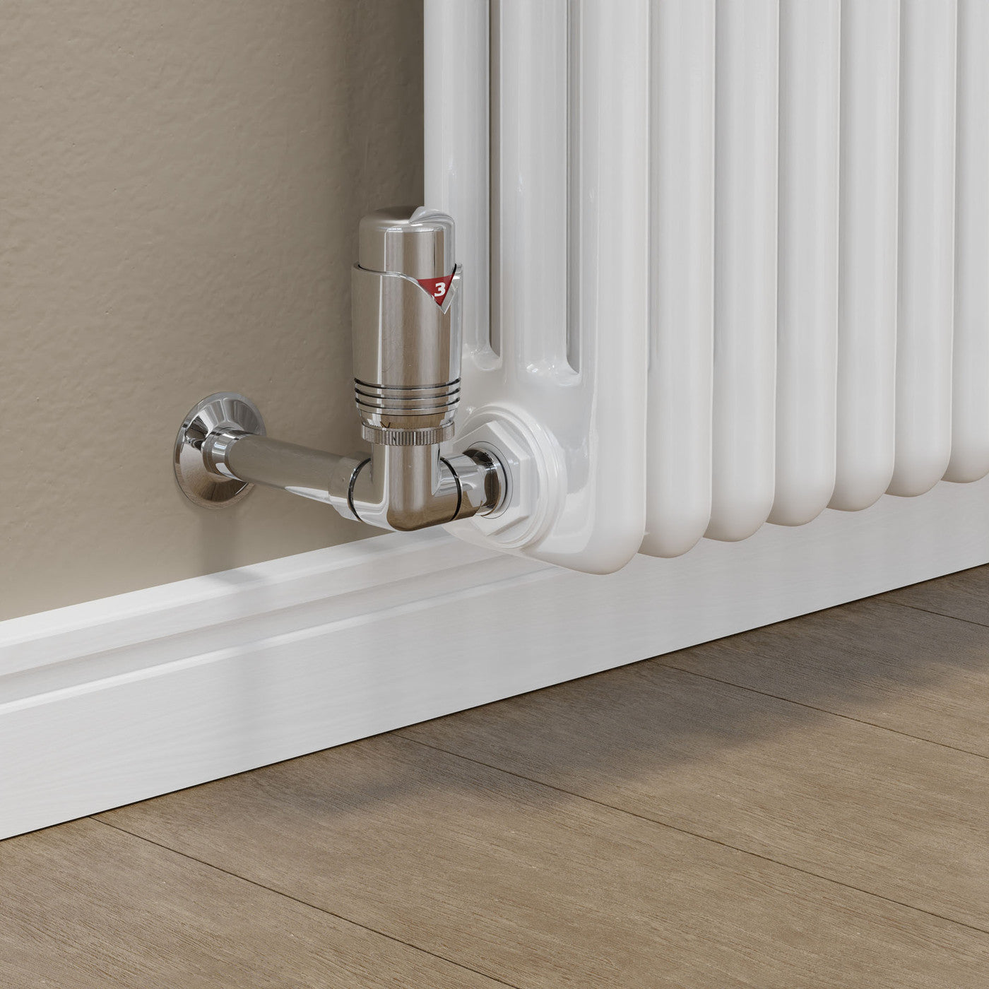 Realm Thermostatic Radiator Valve Corner - Chrome