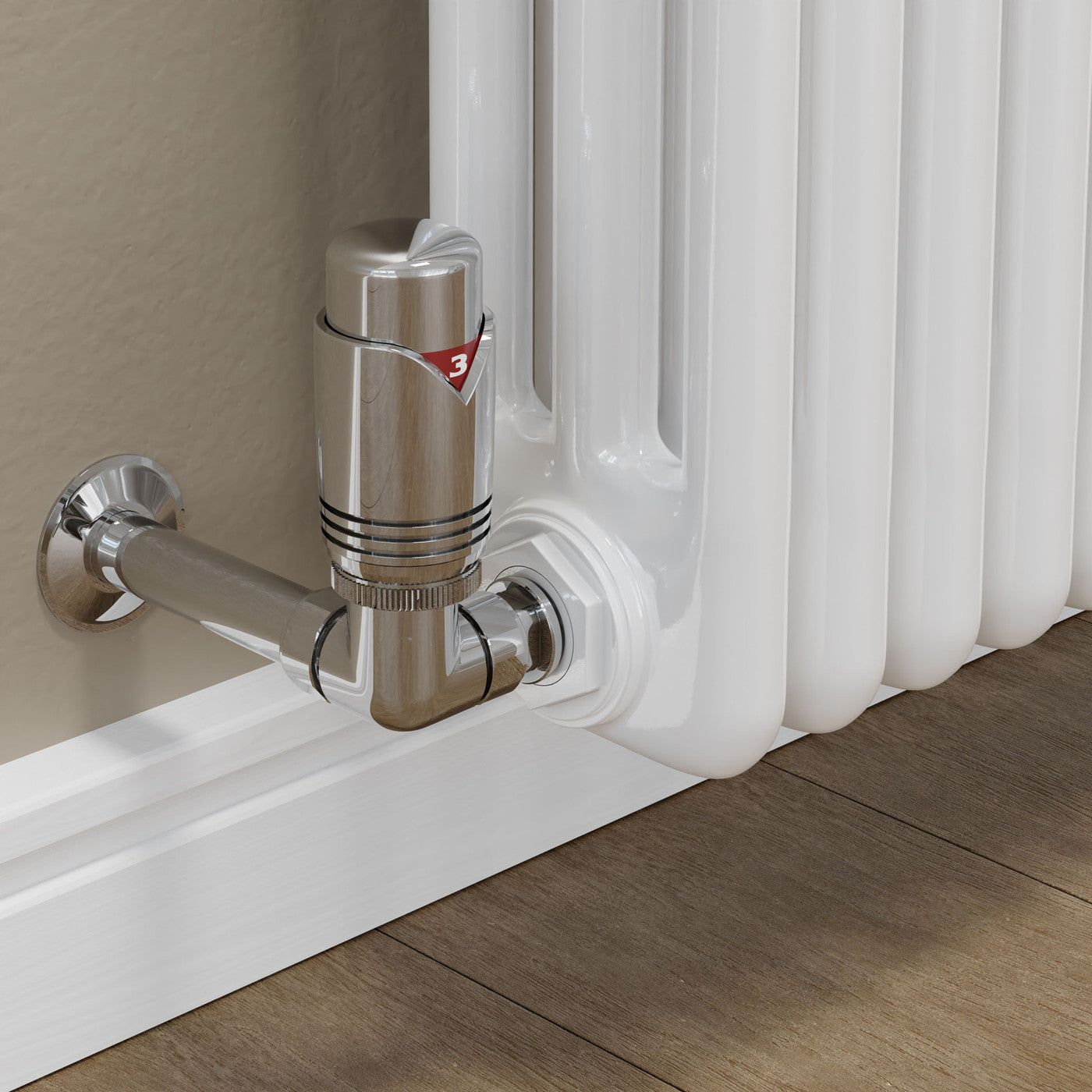 Realm Thermostatic Radiator Valve Corner - Chrome
