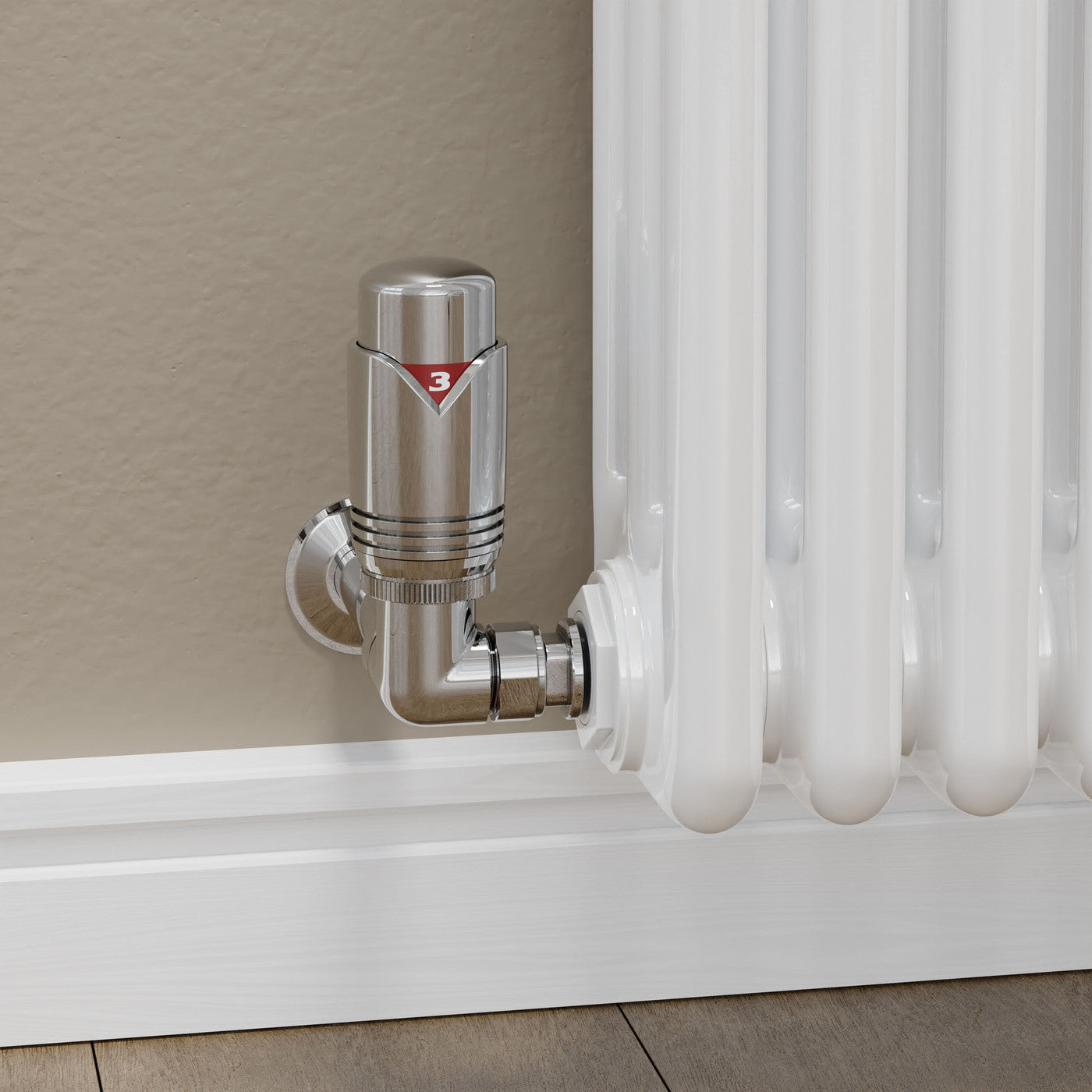 Realm Thermostatic Radiator Valve Corner - Chrome