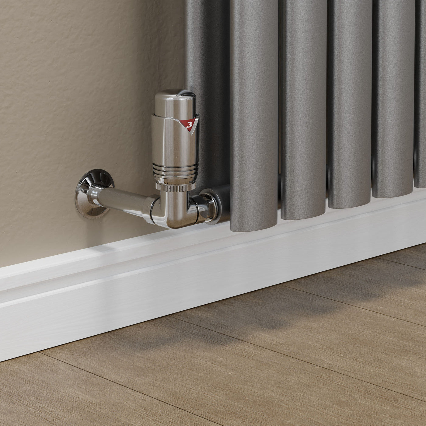 Realm Thermostatic Radiator Valve Corner - Chrome