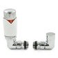 Realm Thermostatic Radiator Valve Corner - White/Chrome