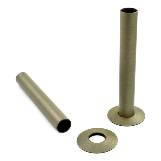 Radiator Pipe Cover Kit 130mm - Old English Brass